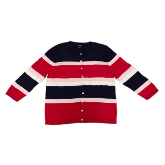 Talbots Striped Cardigan and Tank Top Set Size Large Petite - Picture 11 of 11